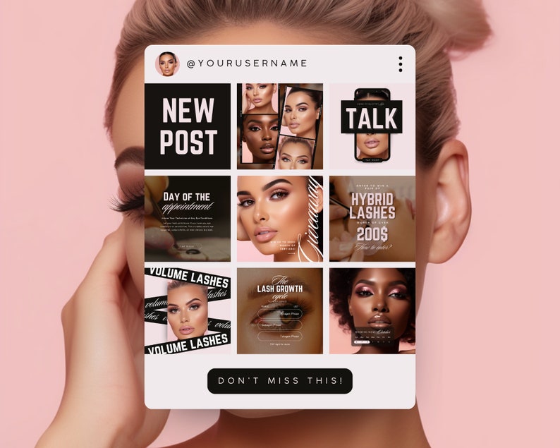 Lash Technician Templates Lash Artist Social Media Lash Stylist Post Templates Lash Technician Instagram Lash Extension Template Eyelash Business Branding Lash Extension Marketing Beauty Instagram Templates