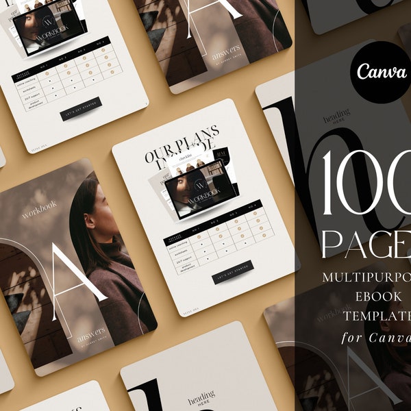 small business ebook template Canva | blogger ebook template | Digital ebook template | Minimalist magazine template | Lead magnet template