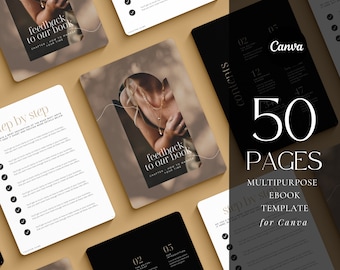 professional ebook template Canva | workbook template | Digital ebook template | Minimalist magazine template | Lead magnet template