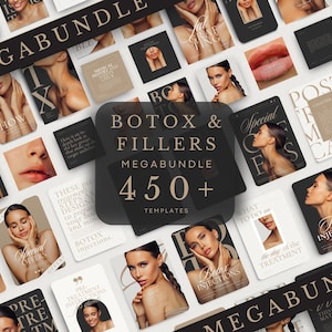 Skin Clinic Templates Esthetician Templates Filler Posts Botox Templates Luxury Botox Templates Botox Flyer MedSpa Skincare Instagram