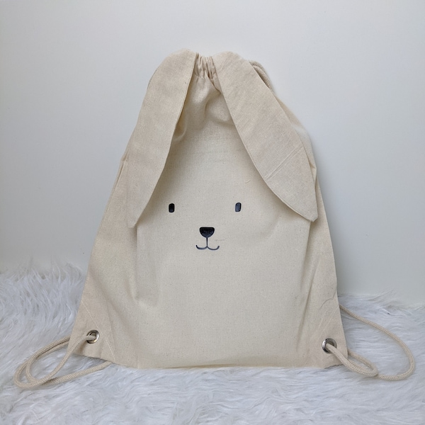 Tiertasche mit Ohren Turnbeutel Hase Hund Ostern