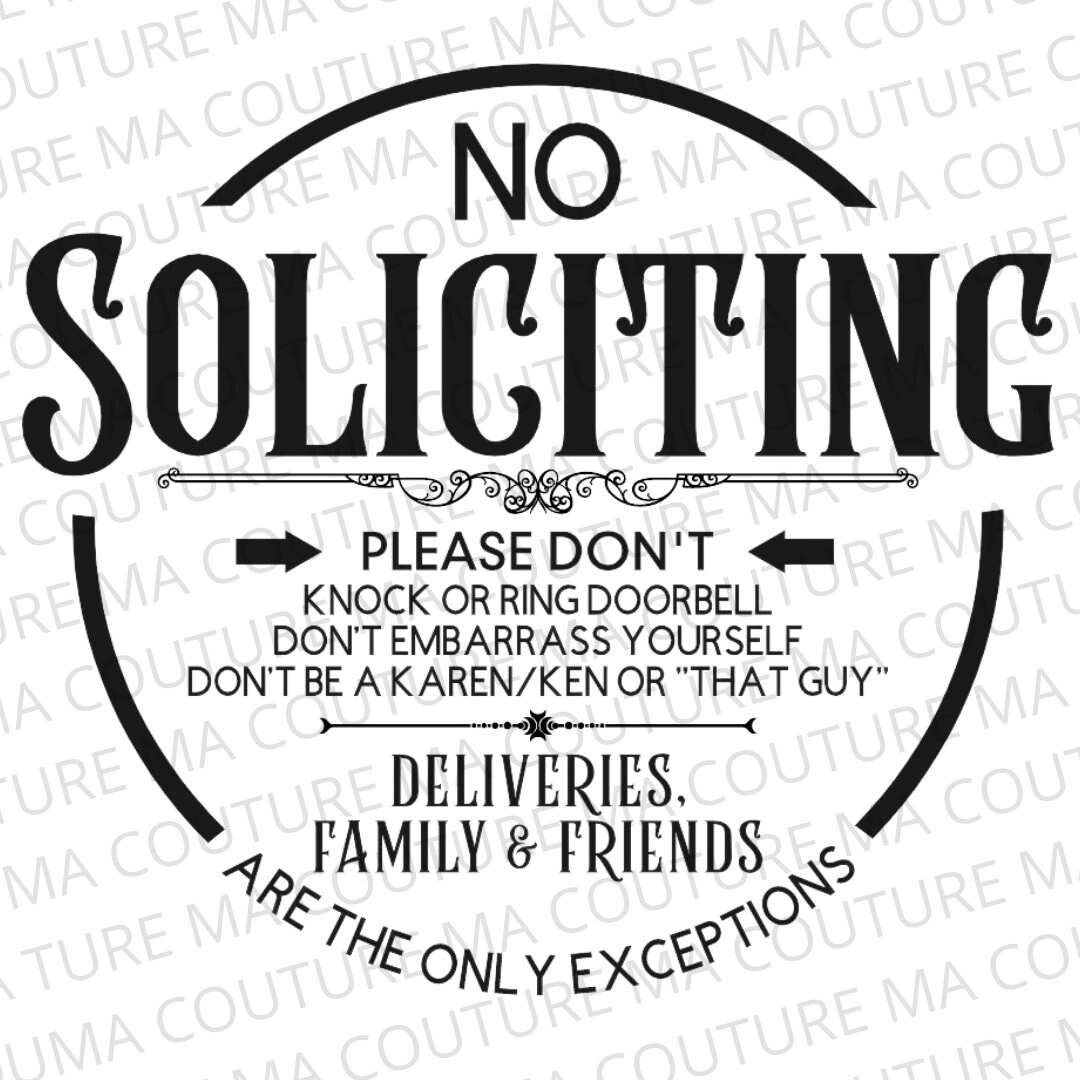 No Soliciting Print - Etsy