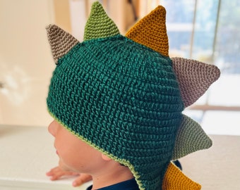 CHAPEAU DINOSAURE AU CROCHET