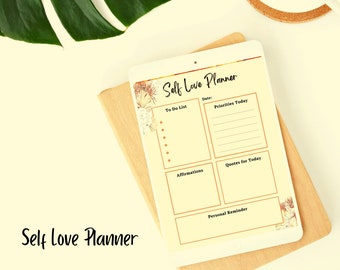 Self Love Planner Self Confidence Planner Self Love Journal Planner Printable Mood Journal Tracker Guided Journal Template