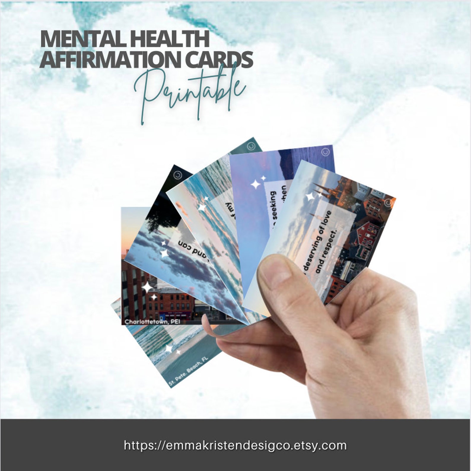 Work Wellness Cards.pdf 24 Inspiring Mental Health PRINTABLE Affirmation Cards for Self-care ...