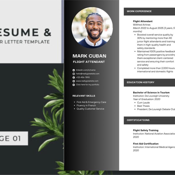 Minimalist Editable Resume Template, Professional Resume, Digital Download, Modern CV Template, Resume Template, Instant Download.
