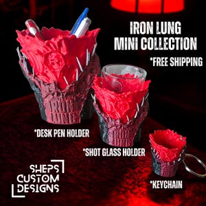 Iron Lung Mini Popcorn Bucket Replica – 3D Printed Horror Collectible, Pen Holder, Keychain