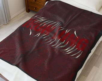 Manta de felpa inspirada en Iron Lung / Manta de película de terror