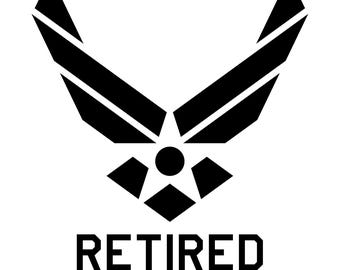 Air Force Retired Vinyl Decal: USAF Car/Laptop Sticker