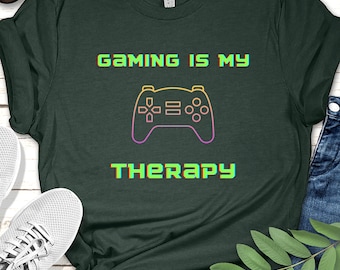 Camiseta "Los juegos son mi terapia": camiseta divertida para gamers