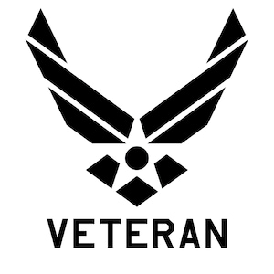 United States Air Force Veteran Vinyl Decal, USAF Veteran Car Decal, USAF Veteran, USAF Veteran Laptop Decal