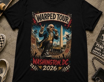 Warped Tour Washington DC 2026 Shirt | Punk Rock George Washington Tee | DC Concert Shirt | Emo Festival Tee | Alternative Music Fan Gift