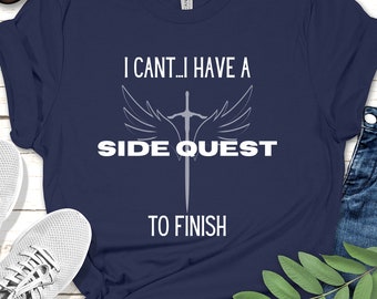 Camiseta aventurera Side Quest, camisa de fantasía divertida, regalos de fantasía nerd