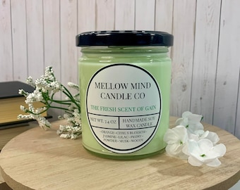 The Fresh Scent Of Gain Handmade Soy Wax Candle