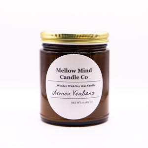 Lemon Verbena Wood Wick Soy Candle