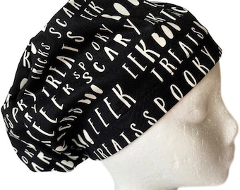 Halloween Euro Scrub Cap Bundle: Pumpkins, Ghosts, Adjustable Fit