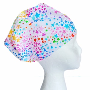 Stars Retro 80s 90s Euro Scrub Cap: Sparkle Surgical Hat, Adjustable Cotton