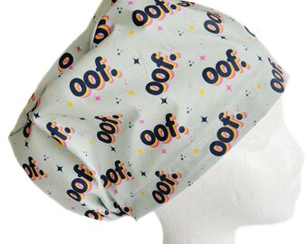 Gorro quirúrgico sarcástico y atrevido para mujer, divertido gorro quirúrgico para mujer, elástico ajustable con cordón de cierre.