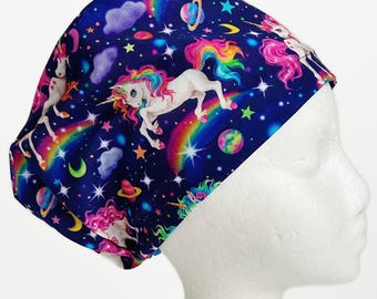 Unicorn Rainbows Scrub Cap: 80s 90s Retro Surgical Hat