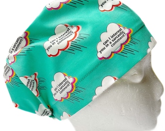 Sarcastic Comment Euro Scrub Cap: Funny Surgical Hat, Adjustable Fit