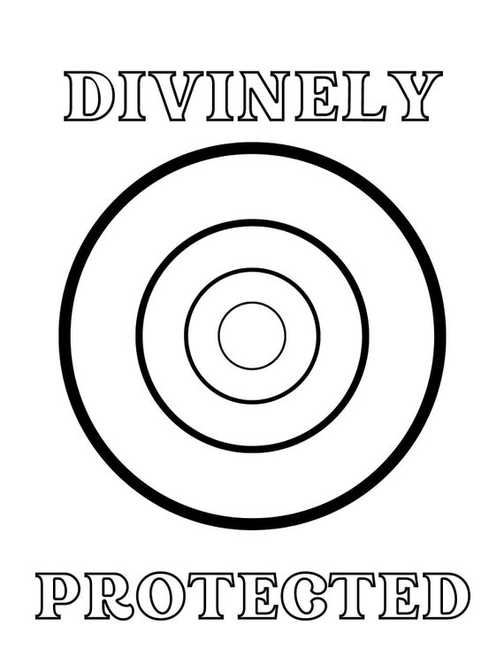 EVIL EYE Coloring Page divinely Protected Etsy