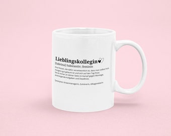 Kollegin Tasse, Abschiedsgeschenk Kollegin, Beste Kollegin, Lieblingskollegin, Geburtstagsgeschenk Arbeitskollegin