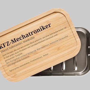 Kfz Mechatroniker Geschenk, Auto Mechaniker, Geschenkideen Mechaniker, Männer Geschenke Autos, Brotdose Mechaniker Auto