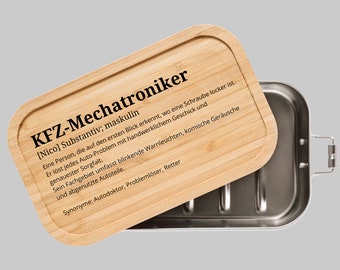 Kfz Mechatroniker Geschenk, Auto Mechaniker, Geschenkideen Mechaniker, Männer Geschenke Autos, Brotdose Mechaniker Auto