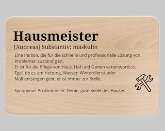 Abschiedsgeschenk Hausmeister, Hausmeister Geburtstagsgeschenk, Geschenk Hausmeister, Hausmeister Rente, Hausmeister mit Herz