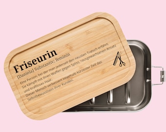 Friseurin Geschenk, Friseurin Brotdose, Friseurin Mittagspause, Friseurin Essen, Friseurin Eröffnungsgeschenk, Mitarbeiter Friseurin