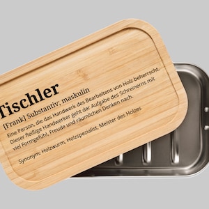 Tischler Geschenkidee, Tischler Brotdose, Defintion Tischler, Tischlermeister, Tischler Ausbildung, Tischlerei, Lunchbox Tischler