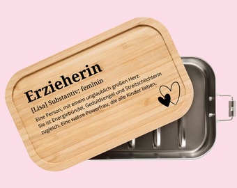 Abschiedsgeschenk Erzieherin, Erzieherin Geschenk Abschied, Brotdose Erzieherin, Schuleinführung, Geschenk Erzieher