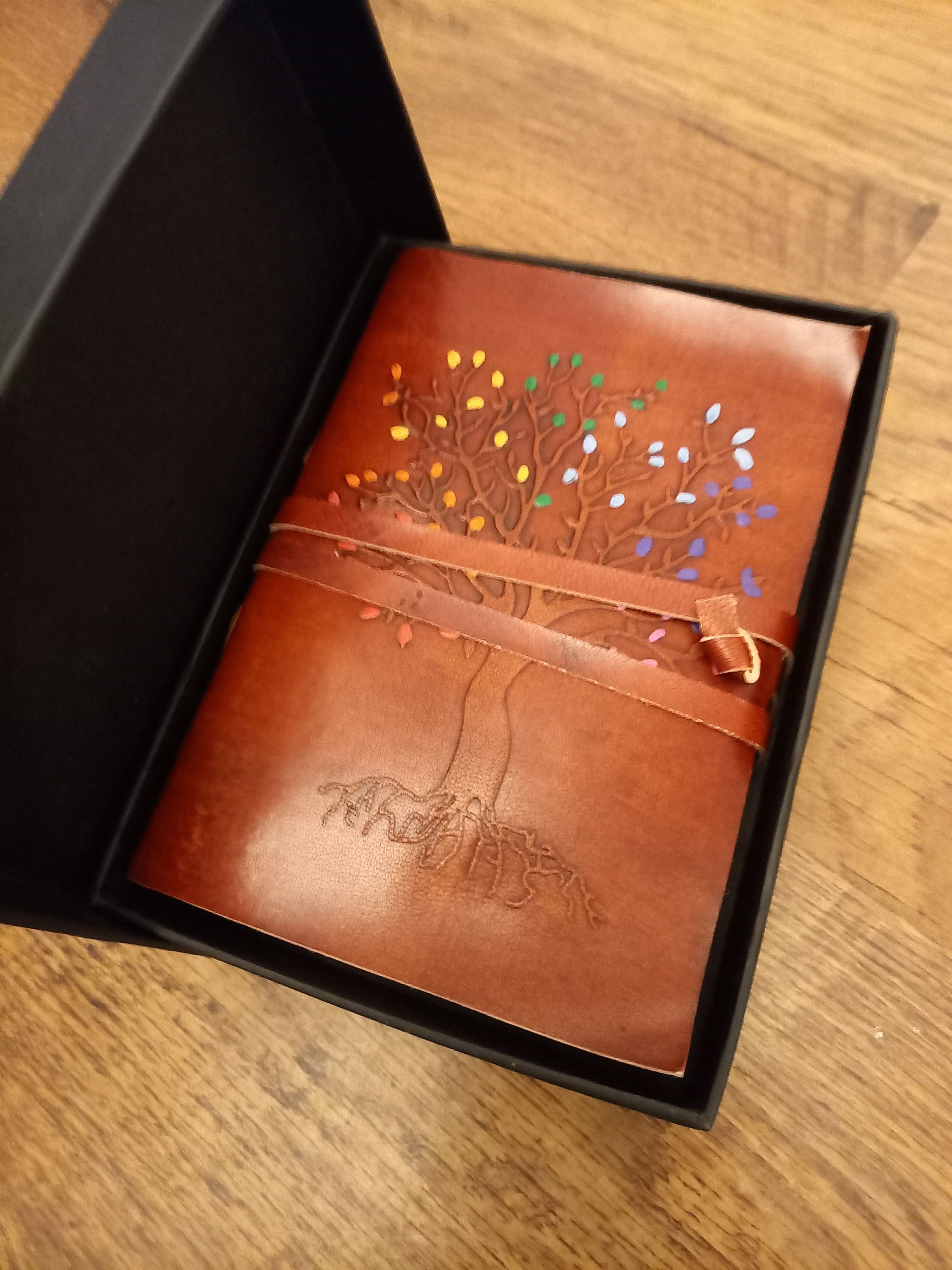  moonster Leather Journal Tree of Life - Genuine Leather  Notebooks For Women - Beautiful Journal with Embossed Tree - Blank Handmade  Paper - Inspirational Birthday Gifts for Women & Gifts