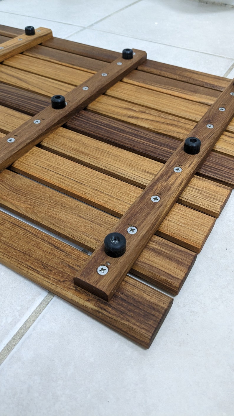 Rectangle Teak Shower Mat / Duckboard custom Size Available Etsy
