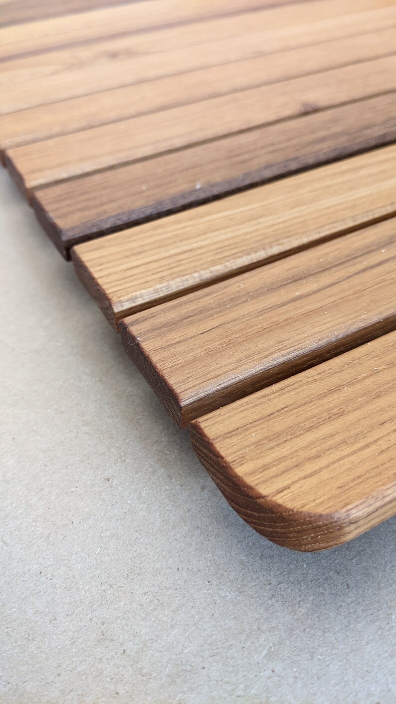 Airstream Basecamp 20 Teak Shower Mat Etsy