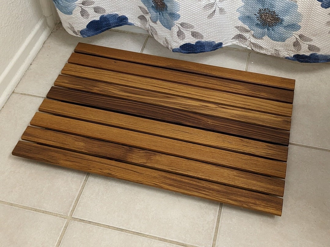 Rectangle Teak Shower Mat / Duckboard custom Size Available Etsy