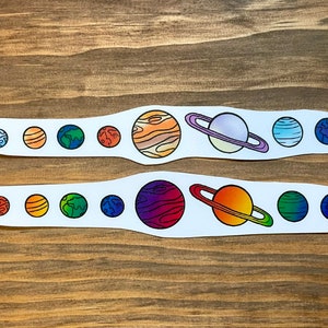 Solar System Sticker//Laptop Stickers//Rainbow Solar System Stickers