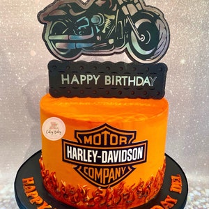 Motorbike/motorcycle/harley Davidson Cake Topper - Etsy