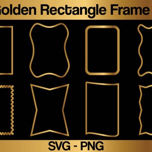 Golden Rectangle Frames: Rounded Borders, SVG PNG (Instant Download)
