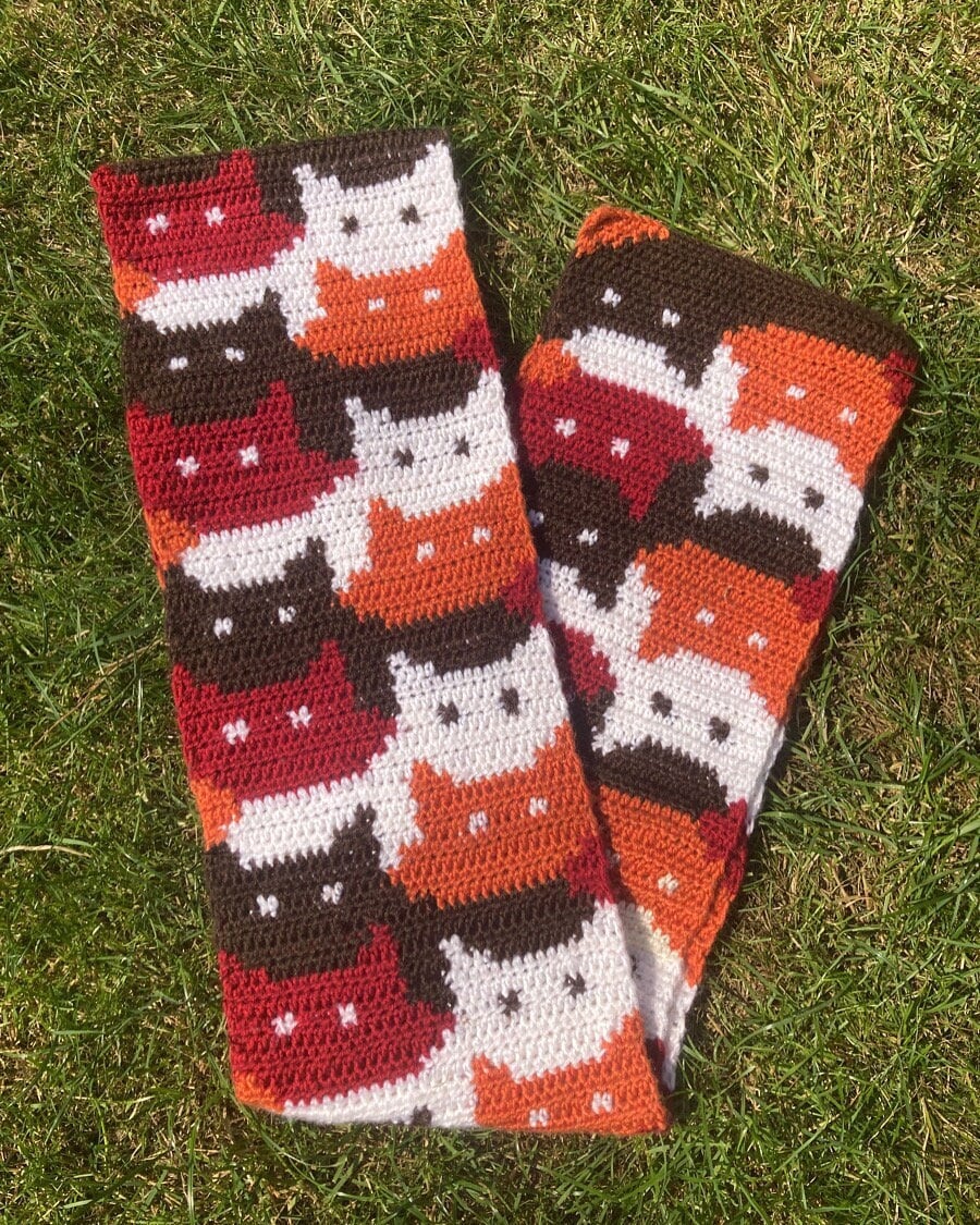 Crochet Cat Scarf Pattern 2 (DIGITAL PDF PATTERN) - Etsy
