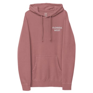 Bluza z kapturem Florida West | Bordowy | Komfortowe kolory | Plaża | Nadmorski | Koszulki