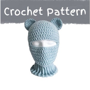 PATTERN ONLY | Crochet Bear Ski Mask