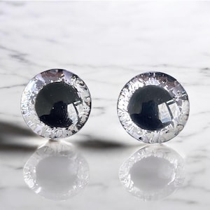 Silver Safety Eyes, Handpainted Crochet Eyes, Stuffed Soft Toy Doll Eyes, Amigurumi Plushie Supplies, Craft 3D Sinker Eyes, Teddy Bear Eyes