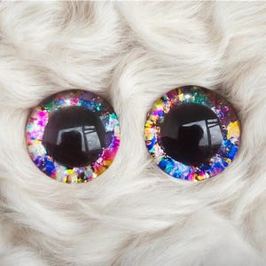 Ojos de seguridad en Alien: pintados a mano para amigurumis de ganchillo y peluches suaves - Elige el color de la pupila. Certificado EN71.