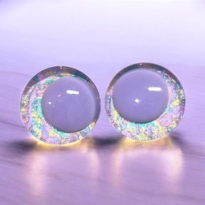 Ojos de seguridad morados en color perla: Amigurumi de ganchillo pintado a mano para peluches y juguetes blandos. Certificado EN71.