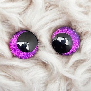 Purple Safety Eyes in Toxic City: Hand Painted for Crochet Amigurumi and Soft Toy Plushies EN71 Certified