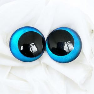 Safety Eyes in Blue: Handpainted for Amigurumi Crochet Plushies and Dragons Soft Toys Choose Your Pupil EN71 Tested