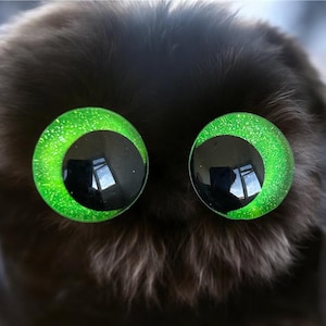 Grüne Sicherheitsaugen: Handgemalt für häkeln Amigurumi gefüllte Dragon Soft Plushie Spielzeug EN 71 zertifiziert