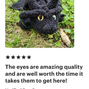 Säkerhetsögon i gyllene drake: Handmålade för virkade amigurumi-mjukisdjur och fyllda plyschdjur EN71-certifierade bild 4