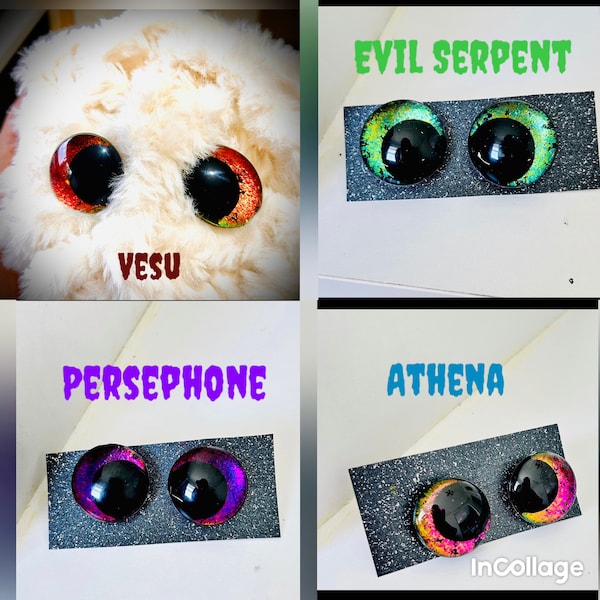 Lot de 6 paires d'yeux de sécurité avec pupilles excentrées pour crocheter des amigurumi et bricoler